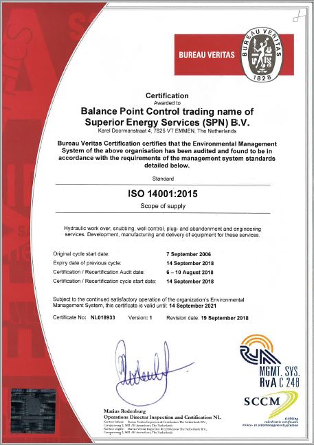 ISO-14001 Superior Energy Services (SPN)