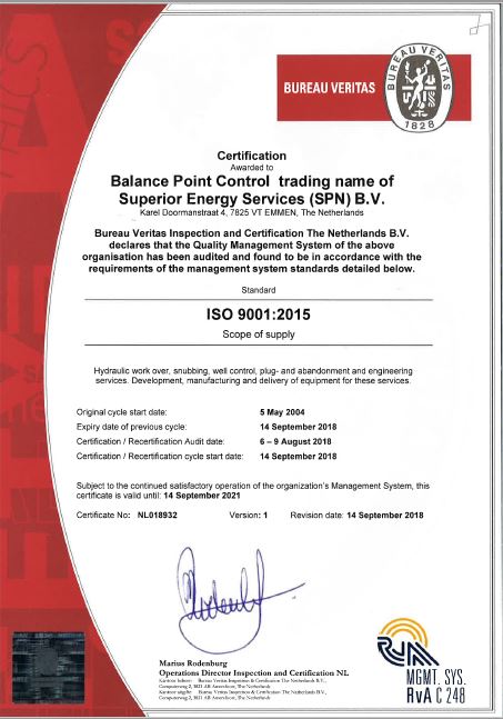 ISO-9001 Superior Energy Services (SPN)