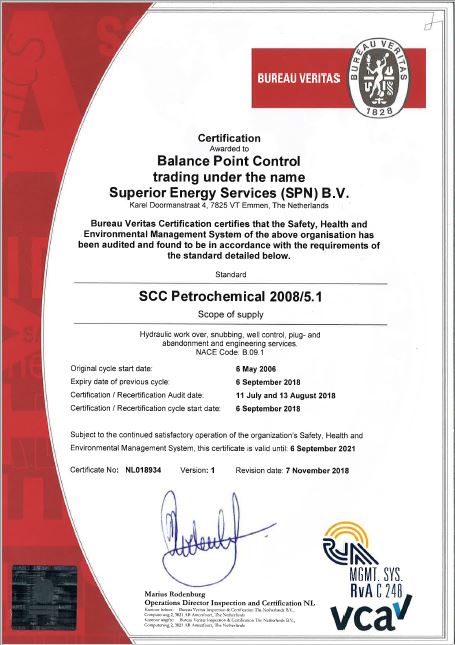 SCC Petrochemical Superior Energy Services (SPN)